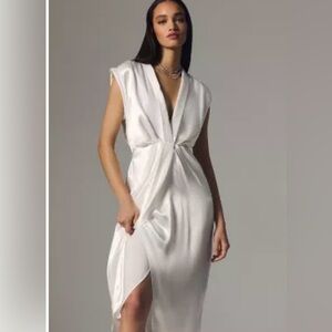 Anthropologie Satin Wrap Dress. Sz. 12